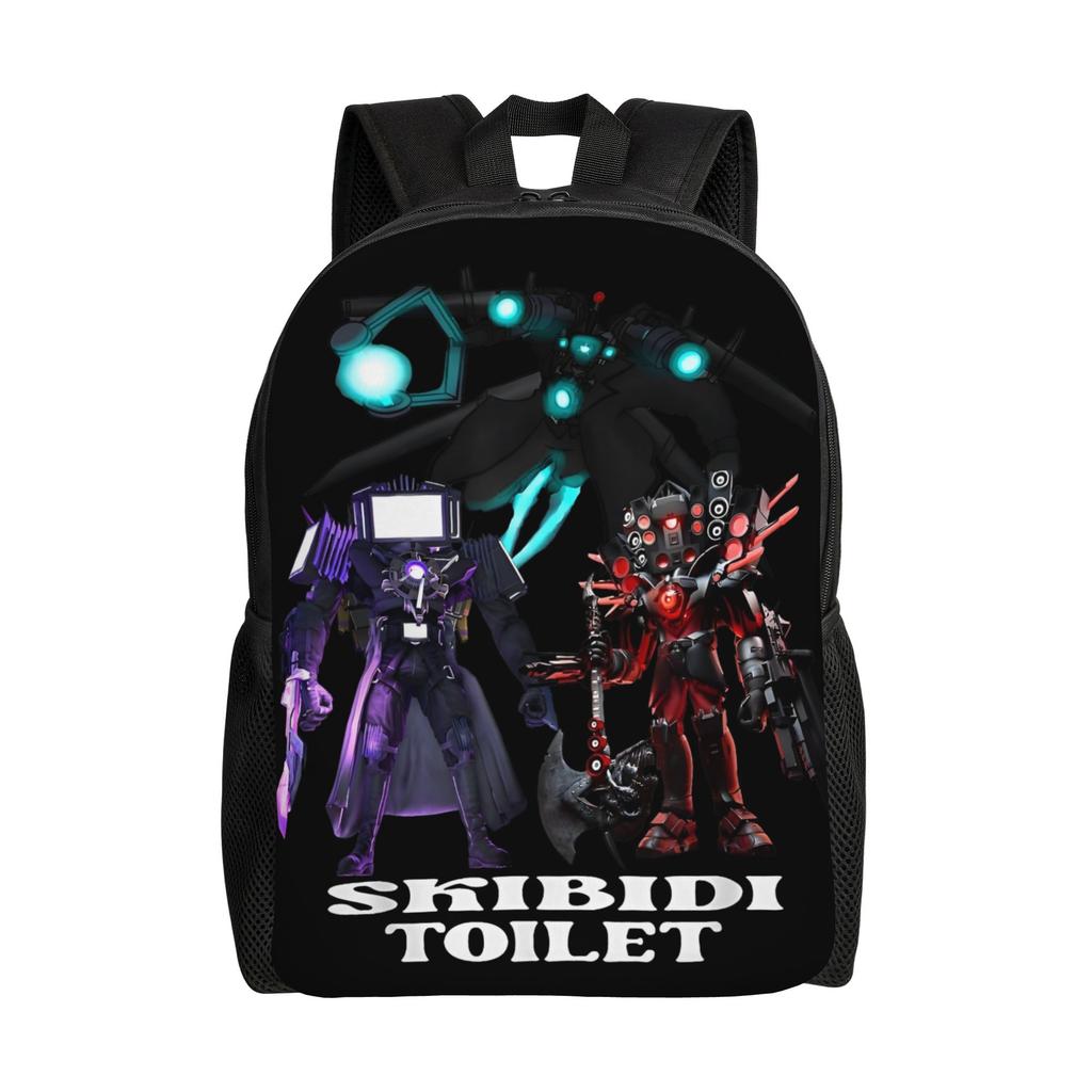Zaino Classico Skibidi Toilet per Esterno Scuola Superiore Lavoro Cameraman Titan Zaino Giornaliero per Uomini Donne Computer Portatile Borse in Tela