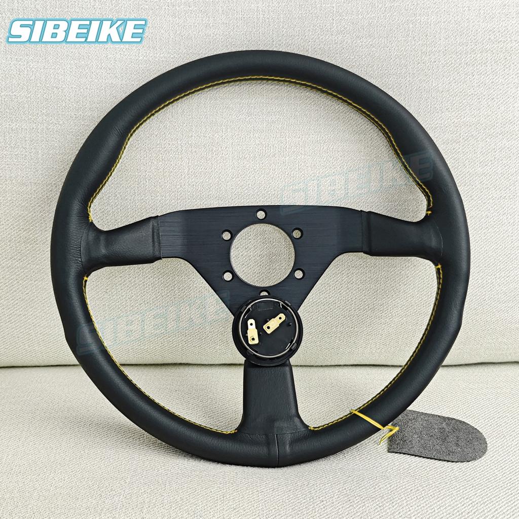 JDM 350mm Montecarlo Tarzı Direksiyon Simidi Evrensel Modifiye Yarış Spor Düz Direksiyon Simidi