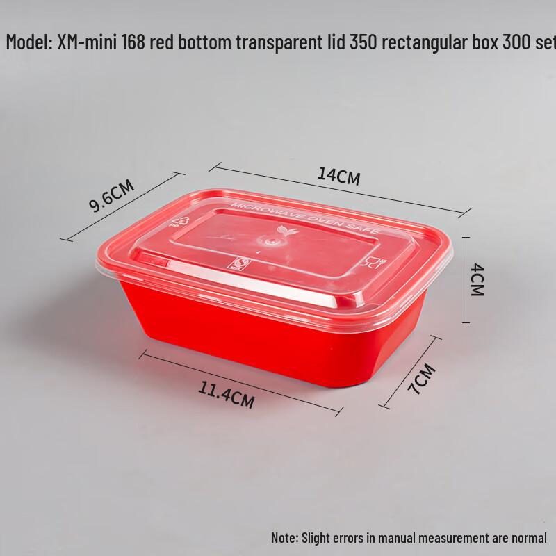 Rectangular Disposable Plastic Takeout Lunch Boxes with Lids