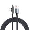 90 Degree Elbow USB Type C Cable 100W Fast Charging Data Cord For iPhone 17 Xiaomi Samsung USB C Gaming Cable Nylon Braided Wire