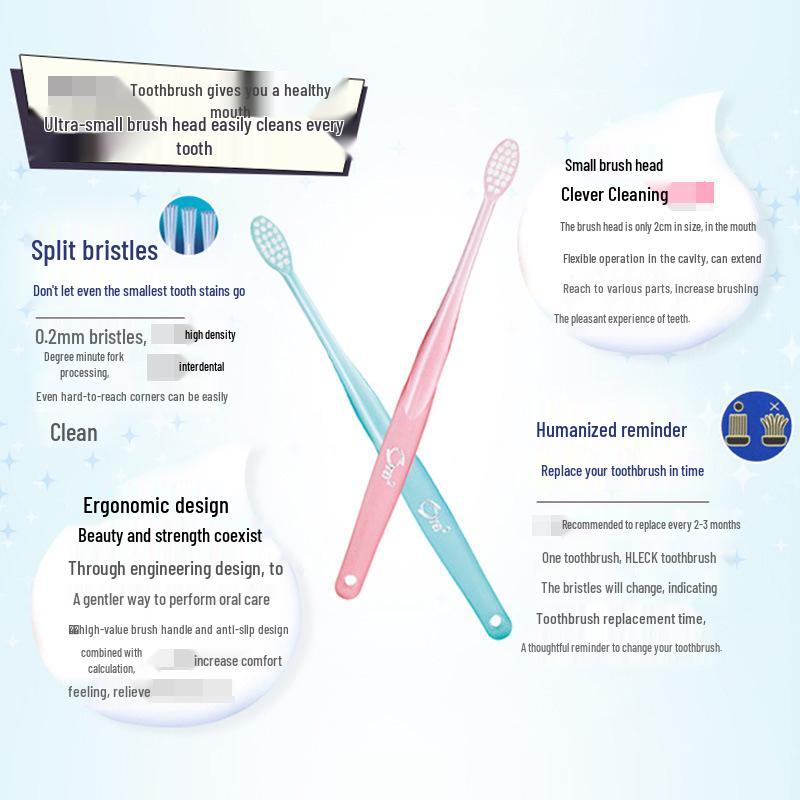 Premium Ora2 Brightening Toothbrush for Adults, Small Soft-Bristle Head for Gum Protection, Single Unit