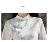 Summer 2025 Retro Chinese Style Mid-Sleeve Cheongsam Top for Women
