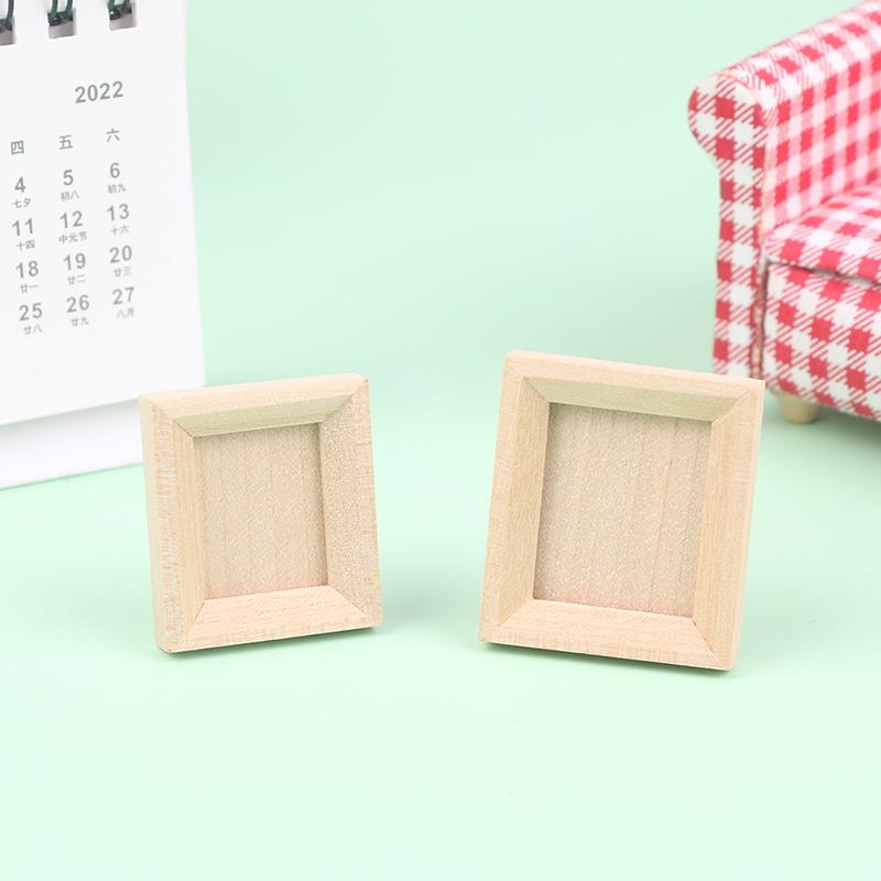 1Set 1:12 Dollhouse Miniature Photo Frame With Rear Cover Simulation Furniture Model Living Scene Decor Toy Doll House Accessories