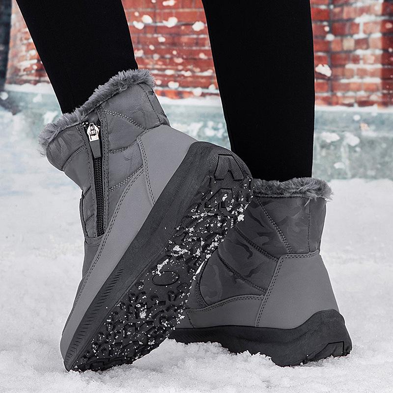 New High-top Cotton Shoes Winter Velvet Thickened Warm Wear-resistant Outdoor Hiking Shoes Snow Boots Women's Shoes