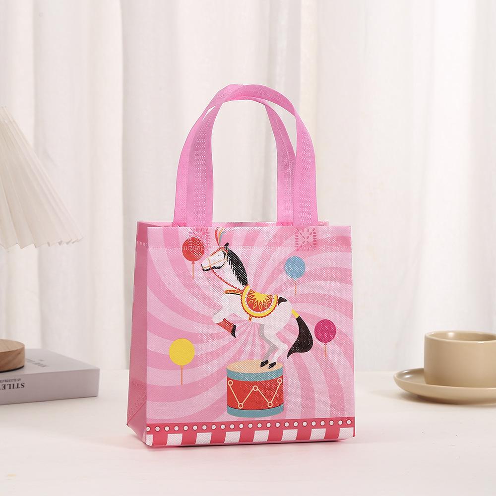 Children's Cartoon Amusement Park Tote Bag - Waterproof, Non-Woven Gift Bag