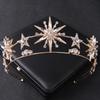 Goldfarbene Luxus-Kristall-Hochzeitstiara und Kronen Party Strass Abschlussball Braut Diadem Krone Tiara für Damen Braut Haarschmuck