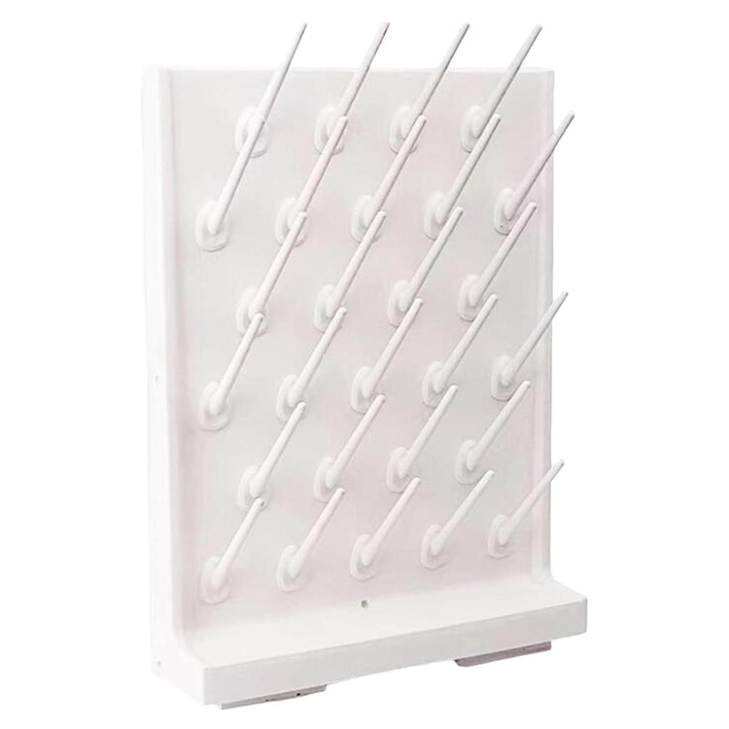 27 Pegs Lab Glassware Bottle Drying Rack 4.7x15.7x21.6inch Test Tube Draining