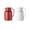 Large Capacity Red Thermos Pot with Glass Liner - Thermal Insulated Hot/Cold Water Kettle with One-Button Dispense for Dorm Students.