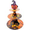 Halloween Themed Multiple Layer Paper Dessert Stand For Eerie Parties Tabletop Decoration And Sweet Pastries Display X3UC