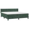 3131150 vidaXL Divan Bed and Mattress Dark Green 160x200cm Velvet