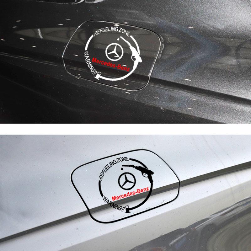 1Pcs Car Fuel Tank Cap Stickers Vinyl Fashion Decoration Decals For Mercedes Benz A180 A200 W205 E63 AMG 2014 2015 W166 W246 W242 W176 W212