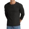 Men's Knit Crewneck Long Sleeve Color Top for Spring and Fall