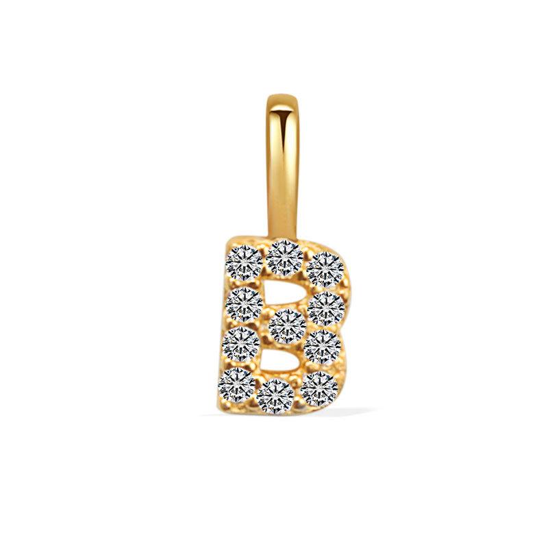 Minimalist Rhinestone Letter Pendant 26 Alphabet Charms For DIY Necklace Bracelet Personalized Jewelry Accessory