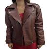 Noora Lambskin Women's Brown Learther Jacket | Biker Zipper Leather Jacket For Women | Stylish Fashion Jacket | Roadies Jacket |Genuine Leather Jacket