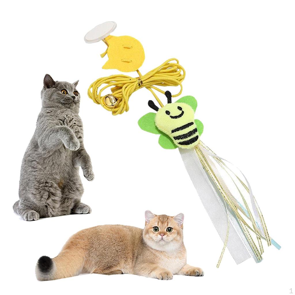 Teaser Toy Interactive Chasing Kitten for Indoor Training Elastic Hanging