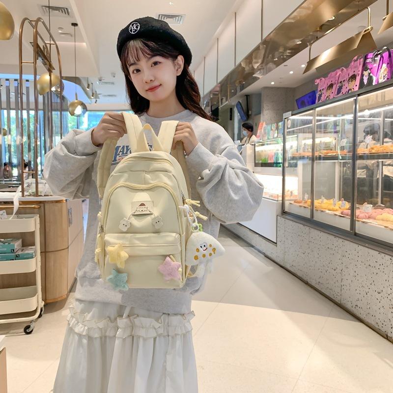 Schoolbag Japanese Ins Wind Soft Girl Cute Girl Backpack Small, College Student Lightweight Mommy Bag Backpack Small Schoolbag Female