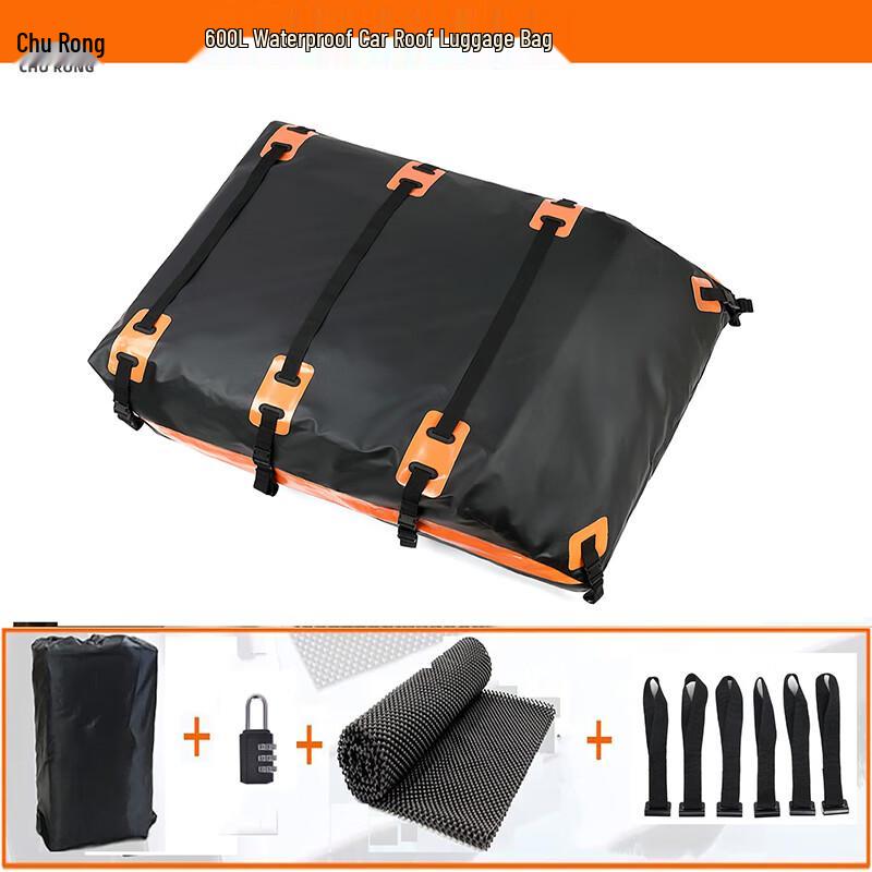 Водонепроницаемая сумка для груза на крышу автомобиля Churong 500D с сетчатыми вставками