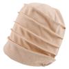 Muslim Cotton Chemo Turban Head Wrap Cap Night Sleep Hat Soft Pleated Beanie Headwear for Women Hair Loss Comfort