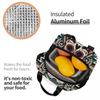 Aztec Skull With Plume Insulated Lunch Bag for Women Kids Portable Food Boxes Thermal Lunch Box Tote