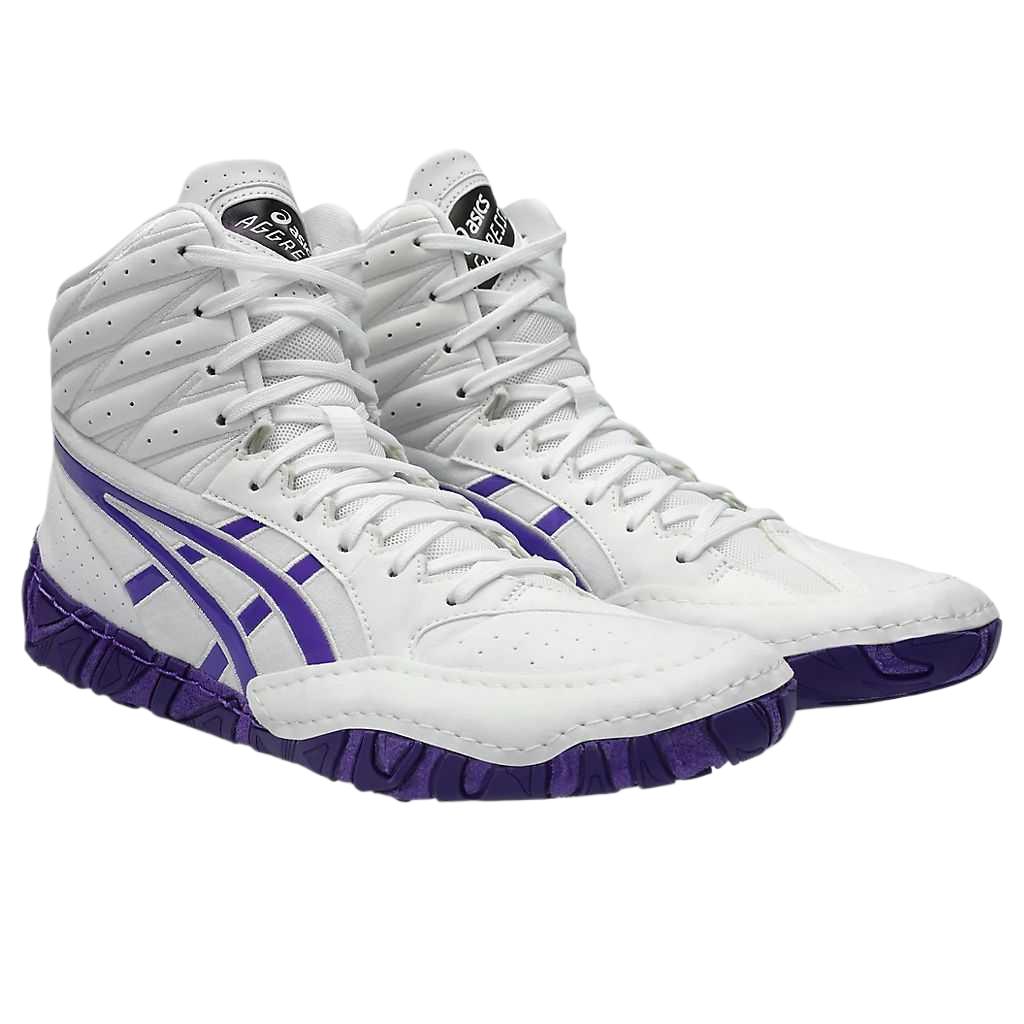 Men's Sneakers ASICS AGGRESSOR 6 Training Shoes Men's Mid-top White/Bright Amethyst