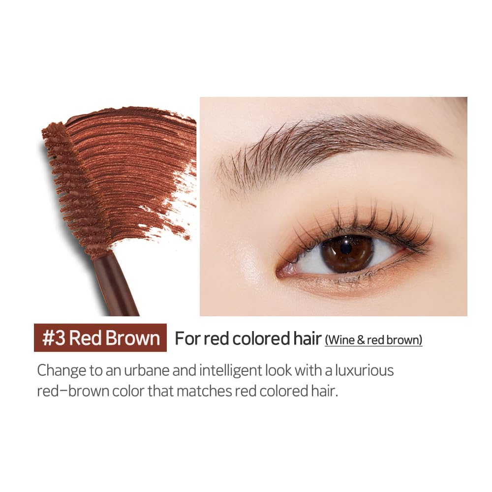 [Etude Official] Color My Brow Mascara Red Brown Eyebrow Mascara Eyebrow