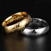 Stainless Steel Laser Engraving Exquisite Couples Wedding Rings, Men And Women Fashion Movie Jewelry Gifts