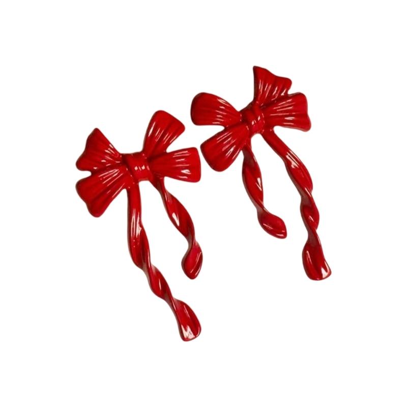 Delicate Bowknot Earpieces Elegant Ballet Style Bowknot Earrings Fashionable Ear Piercing Ear Studs Jewelry