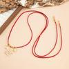 Simple Retro Hollow Out Sun Adjustable Pendant Necklace Rope Necklace Vintage Pull Out Collarbone Chain Jewelry Accessories Gift
