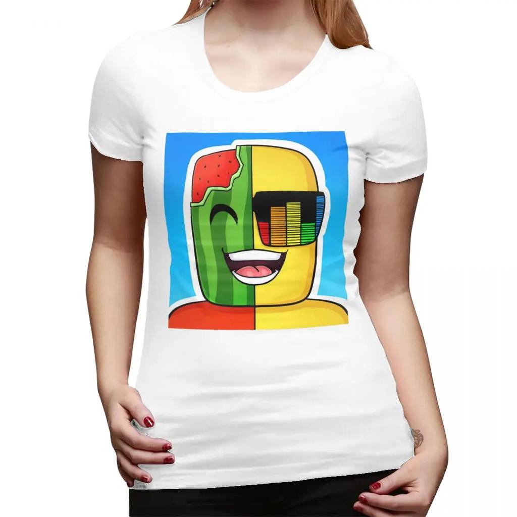 Sunny And Melon TShirt for Women Round Neck Streetwear T Shirts Womens Short Sleeve Summer Clothes Tops