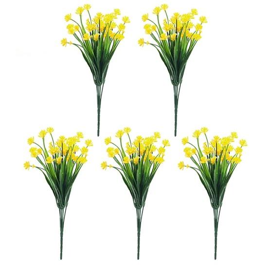 Attractive Weather-resistant Decorative Easy Care Spring Grass Camellia Fake Flowers Home Decor Simulation Flowers