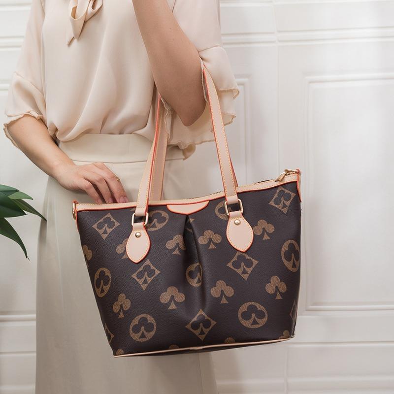 Fashion printed tote bag women's bag new large capacity elegant atmosphere commuter bag portable shoulder bag