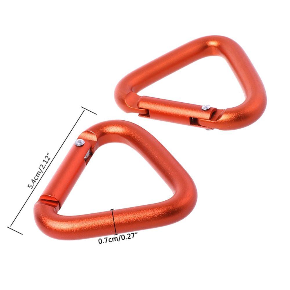 Hiking Camping Triangle Aluminum Zinc Zinc Alloy Metal Outdoor Carabiner Keychain Buckle Hook