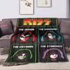 Warme und kuschelige Flanelldecke K Kiss Band Decke, Sofa Schlafzimmer Büro Freizeit Nickerchen Camping Decke, Schönes Geschenk für Kinder