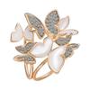 Spilla da sposa in cristallo con clip per sciarpa con cerchi in strass a forma di farfalla da donna