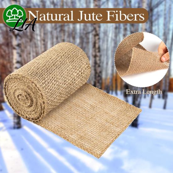 Burlap Fabric for Trees Natural Tree Protector Wraps Winter Garden Plants, Trunk Protector, Transplanting Protection Belt Plants Wrap Bandage,
