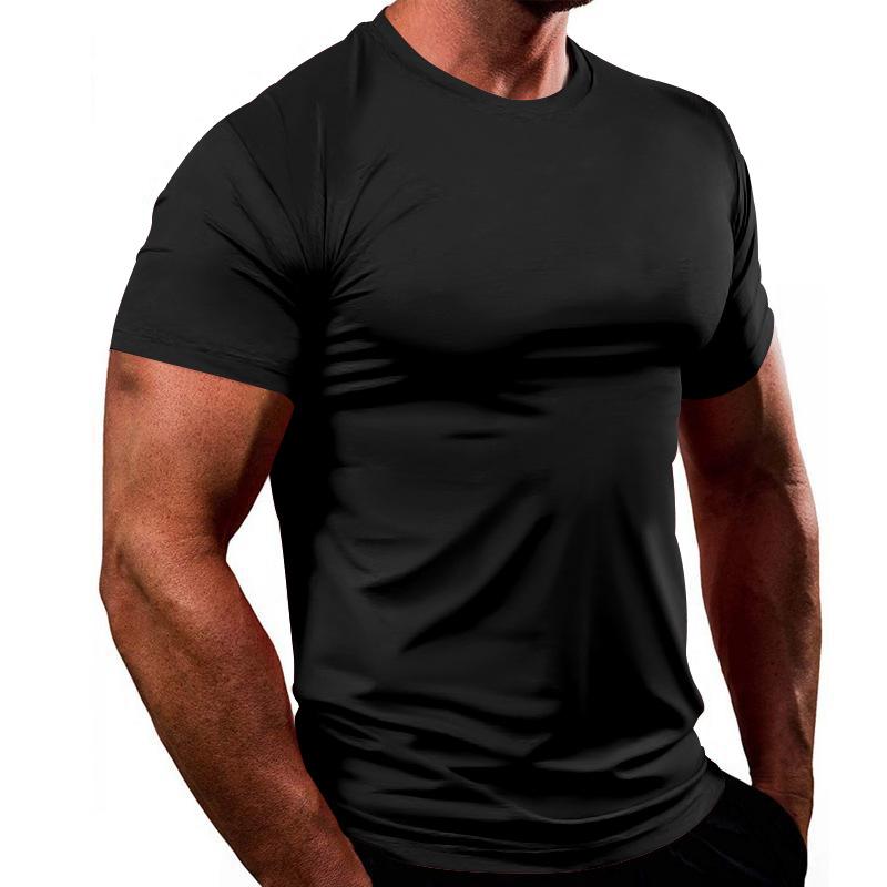 Ανδρικό Αθλητικό T-shirt με Στρογγυλή Λαιμόκοψη, Διαπνέον, Απορροφητικό Ιδρώτα, Γρήγορου Στεγνώματος, Καθημερινό, Εξωτερικού Χώρου, Γυμναστικής, Ευέλικτο, Κοντομάνικο