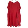 PLAIN PEOPLE Red 100% Cotton Double Volume One Piece dress 2 RedUsed