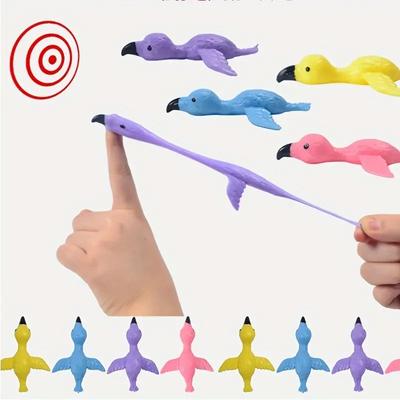 Katapult Lansering Flamingo Moro og Vrient Slynge Øvelse Flamingo Elastisk Flygende Fingerfugler Klissete Leker Dekompresjon