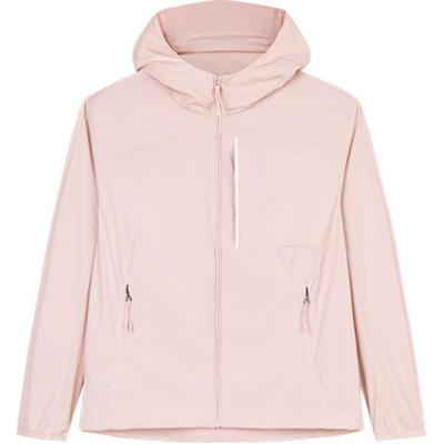 Champion Series Solid Color Zipper Hooded Comfortable Breathable Versatile Sun Protection Jacket Women Jackets Flower-Cherry-Pink 162430617-4