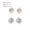 10 Pieces Eye Pendant Charm Round Handicraft Hole Connector Drop Oil Jewelry Supplies DIY Women Bracelets Accessories