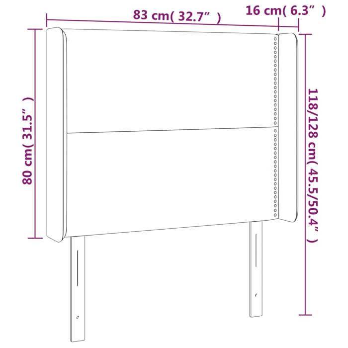 VidaXL LED Headboard Bedroom Furniture Single Bed Accessory Headboard Interior Black 3123940