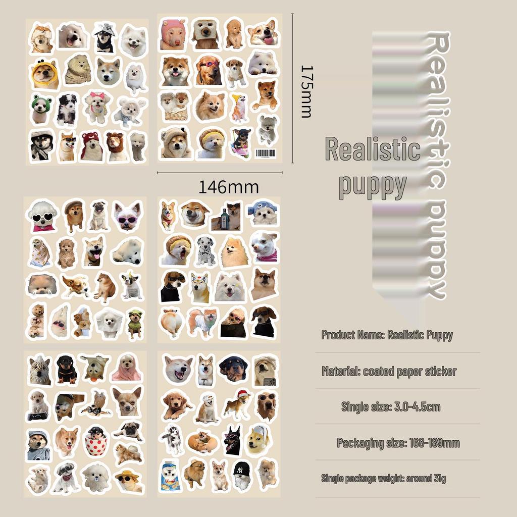 100pcs Abstract Funny Puppy Stickers for Phone, Cup, Computer, Tablet, and Fridge Decorations