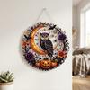 Diamond Art Hanging Ornament Kit Owl, Halloween Christmas Thanksgiving Home Door Decor Craft