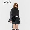 MO&Co. C+ Series Wool Blend Coat with Detachable Shawl Belt