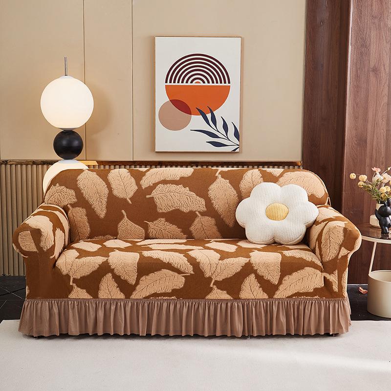Thickened Skirt Sofa Cover Three-color Three-dimensional Jacquard Sofa Cover Four-season Universal Sofa Cover