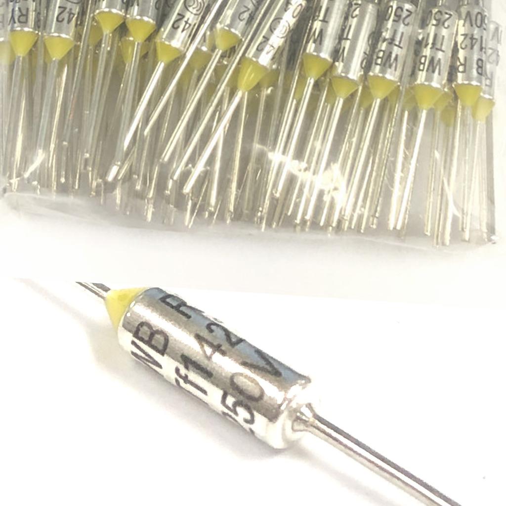 Pack of 10 Metal Thermal Cutoffs Thermal Fuse for Motor Transformer Electric Industrial Metal Shell Thermal Fuse Cutoff