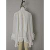 New Summer Women Clothing Sexy Halter Neck Sheer Cape Blouse With Ruffled Long Sleeves Women Top