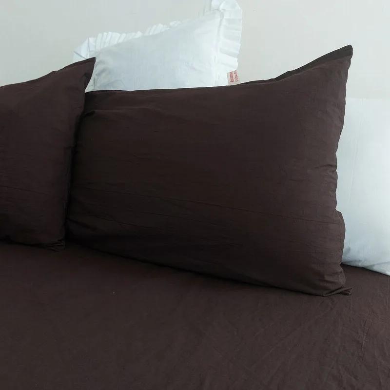 100% Linen Pillowcases, No Insert, Washed Flax Pillow Cases with Envelope Closure, Luxurious Breathable Comfy Pillow Shams
