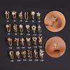 Fake Piercing Clip Nasenring Manschette Körperschmuck für Damen Neuer Trend 1 Stück Ohr Manschetten Herz Stern Blumen Schmetterling Clip Ringe KAE197
