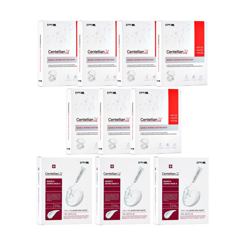 

10 boxes of soothing masks + 3 boxes of derma mask 3 intensive formula (100 sheets total)